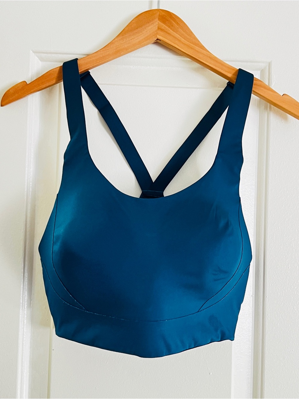 Brooks Sports Bra 34DD Blue High Impact Adjustable Running Workout Activewear